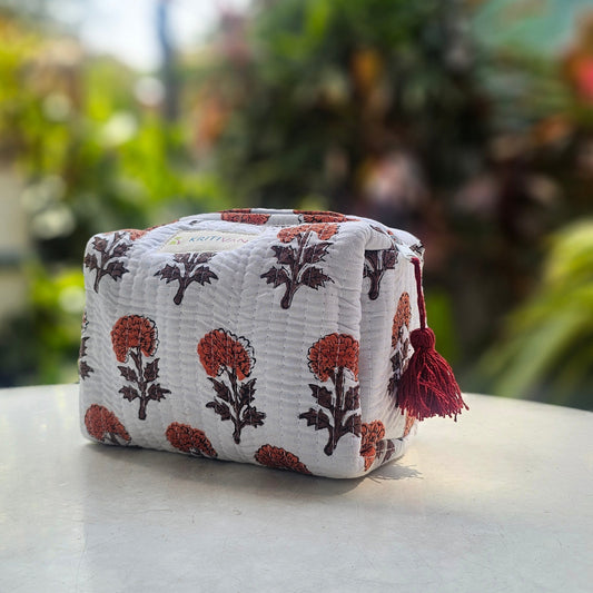 Quilted Travel/Makeup Pouch