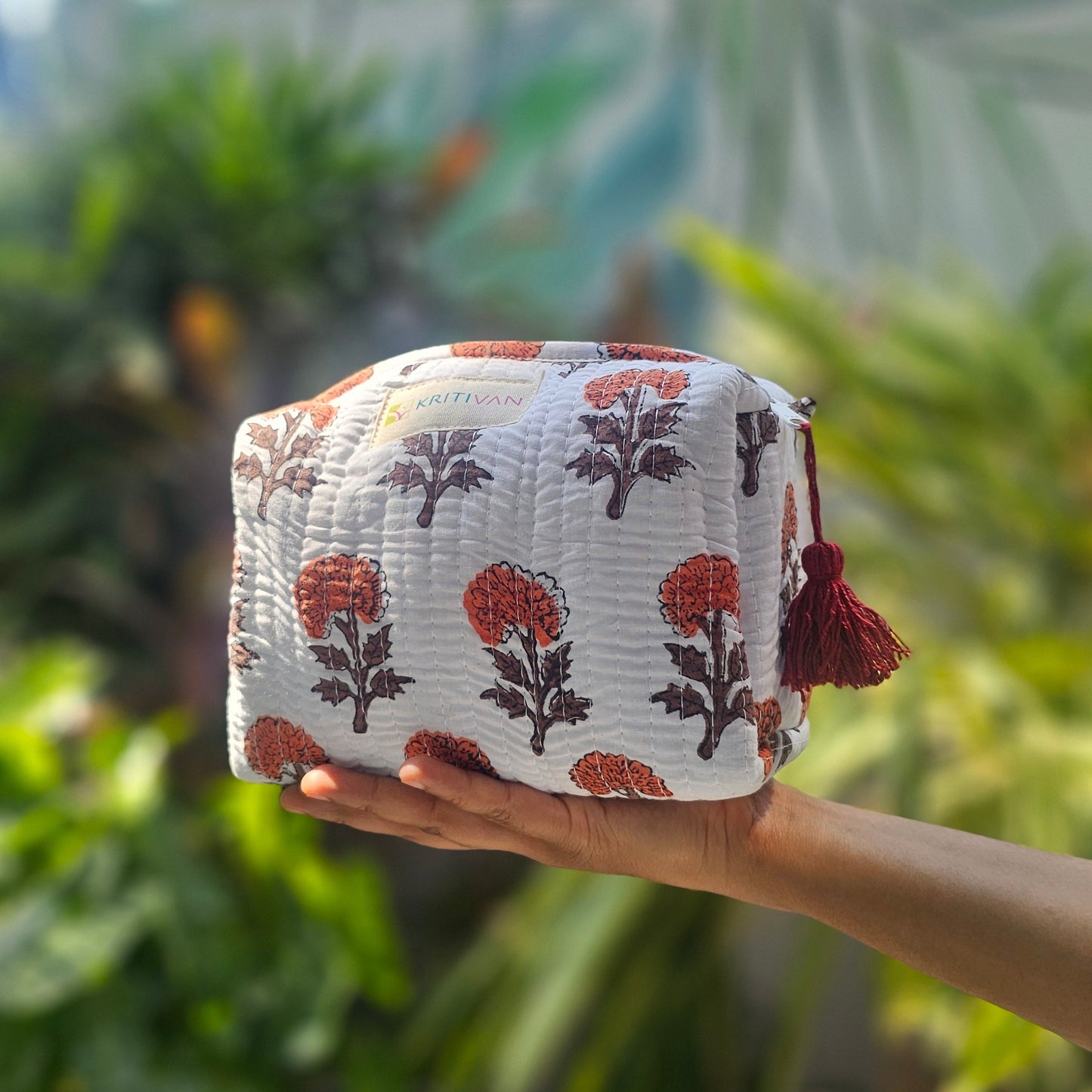 Quilted Travel/Makeup Pouch