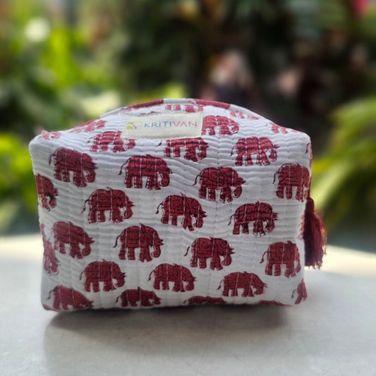 Quilted Travel/Makeup Pouch