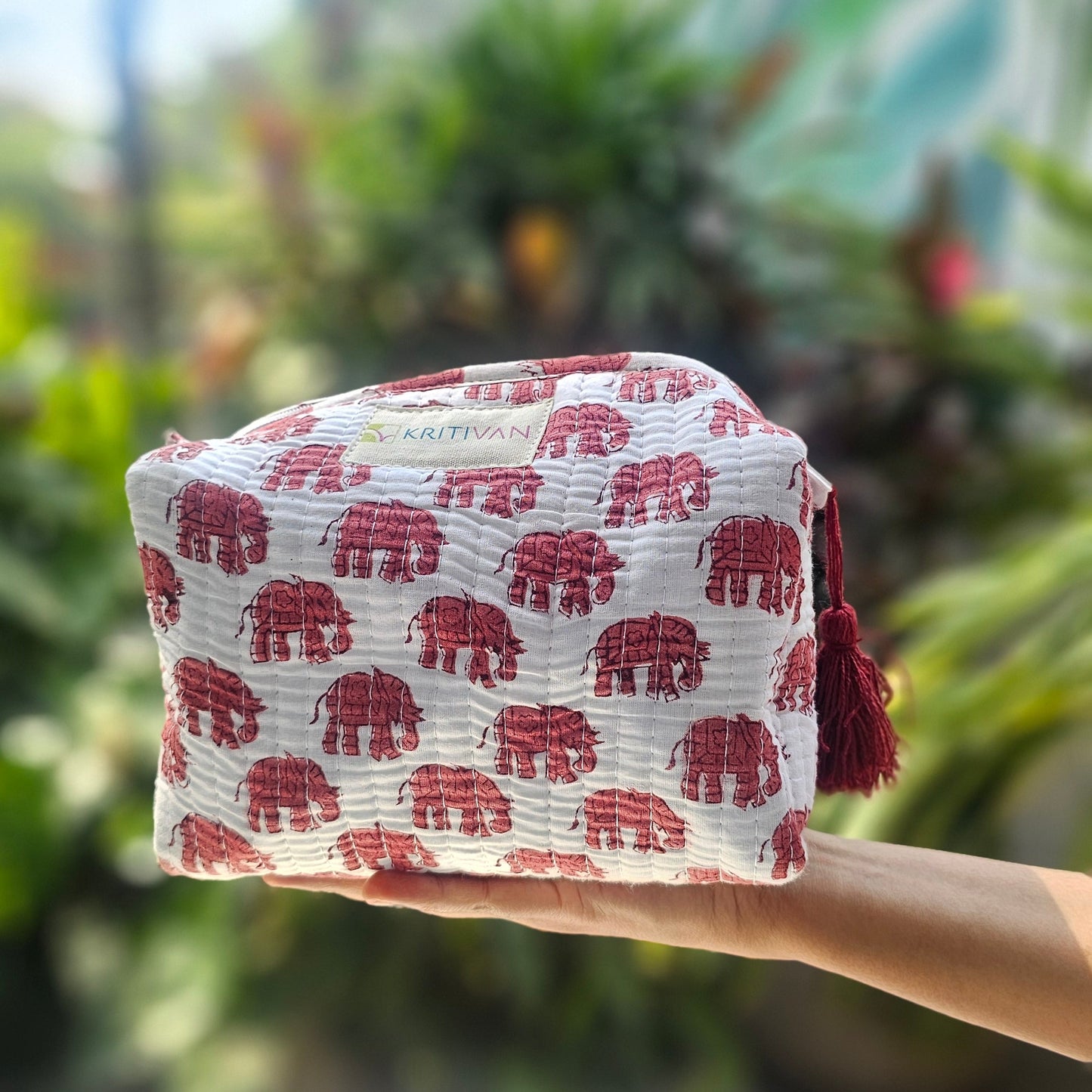 Quilted Travel/Makeup Pouch