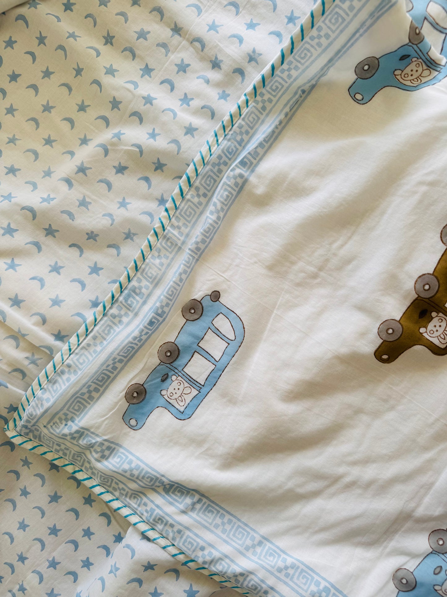 Car Handblock Pure Mulmul Cotton Kids Dohar