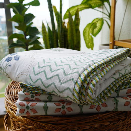 Bagh-e-Noor Handblock Print Pure Mul Cotton Dohar