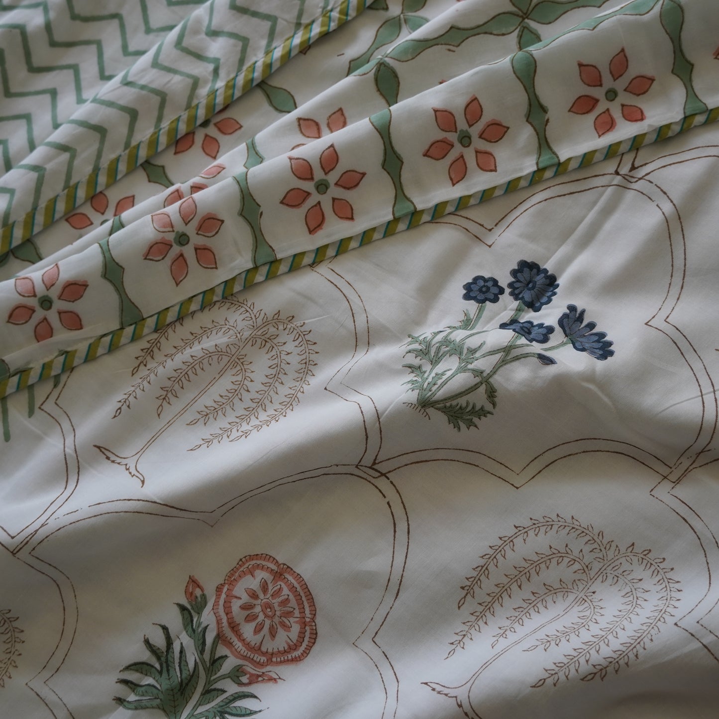 Bagh-e-Noor Handblock Print Pure Mul Cotton Dohar