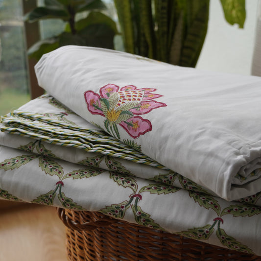 Padmaja Handblock Print Pure Mul Cotton Dohar