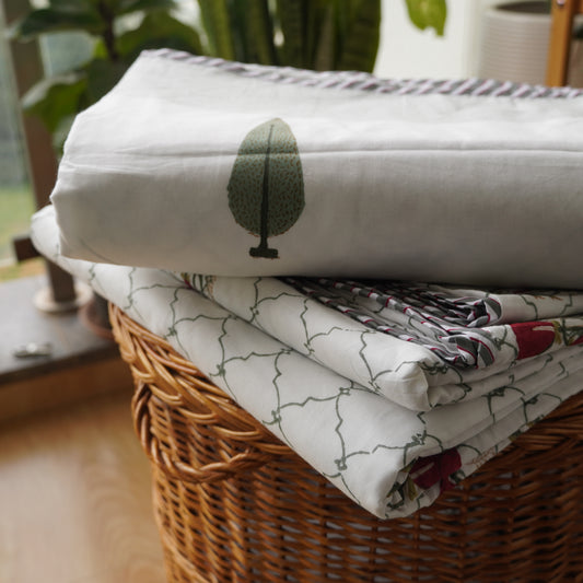 Kumudini Handblock Print Pure Mul Cotton Dohar