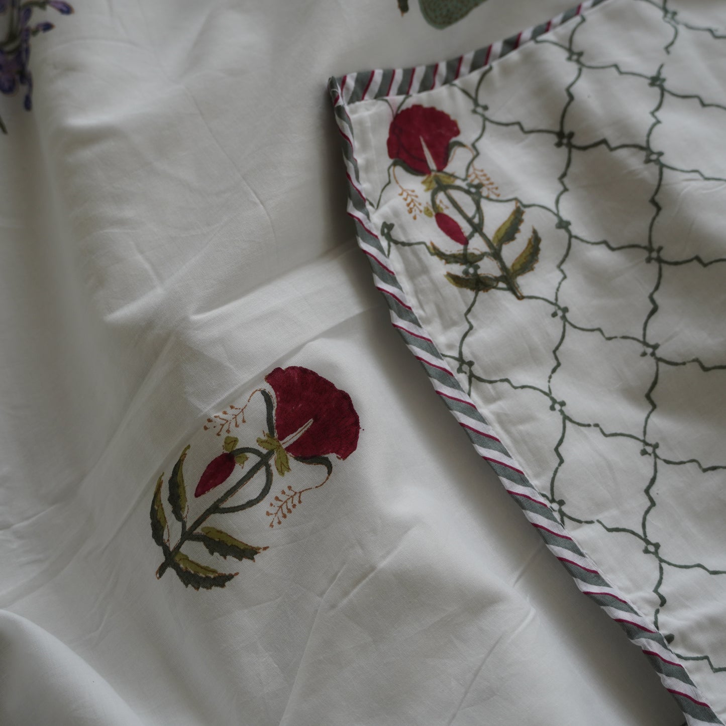 Kumudini Handblock Print Pure Mul Cotton Dohar