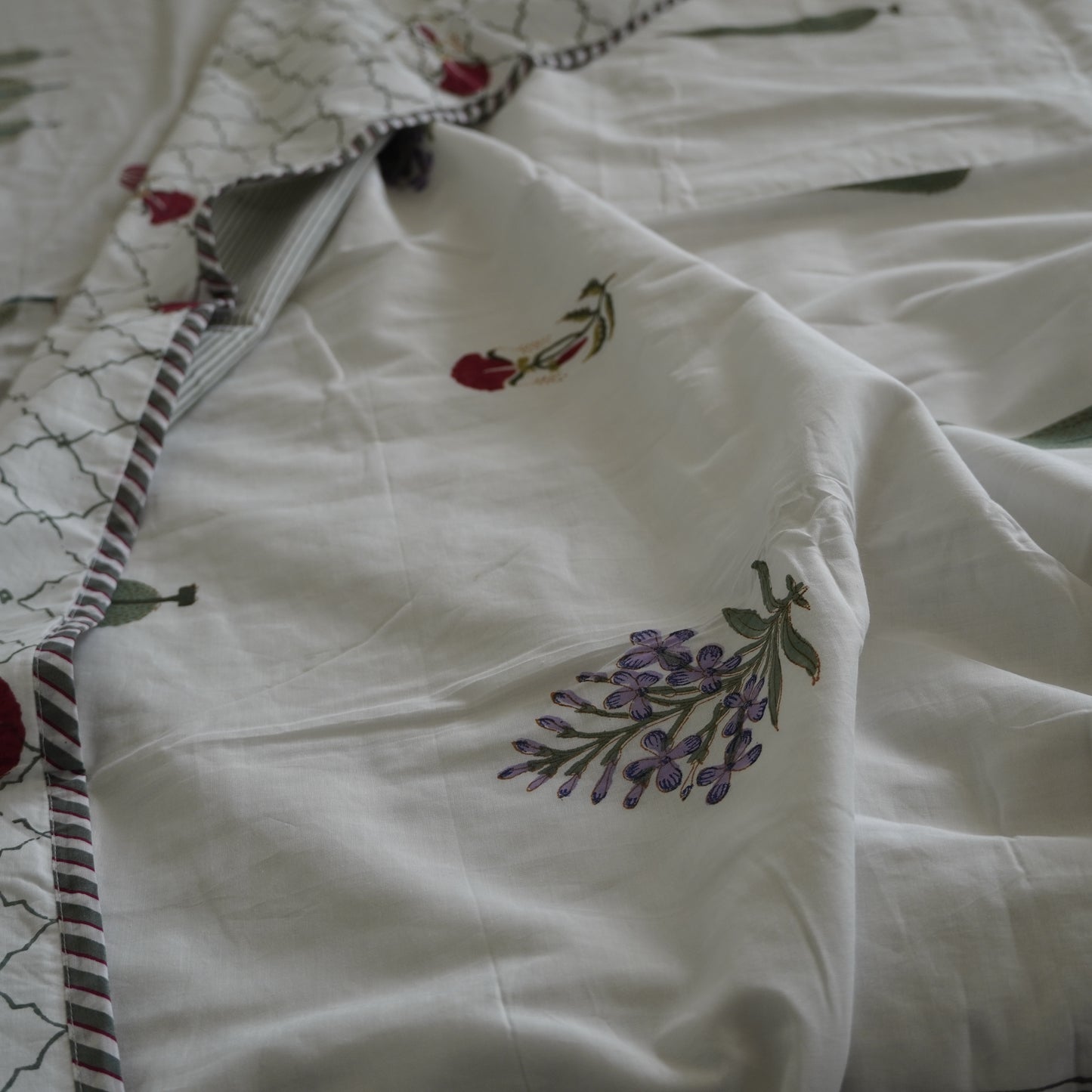Kumudini Handblock Print Pure Mul Cotton Dohar