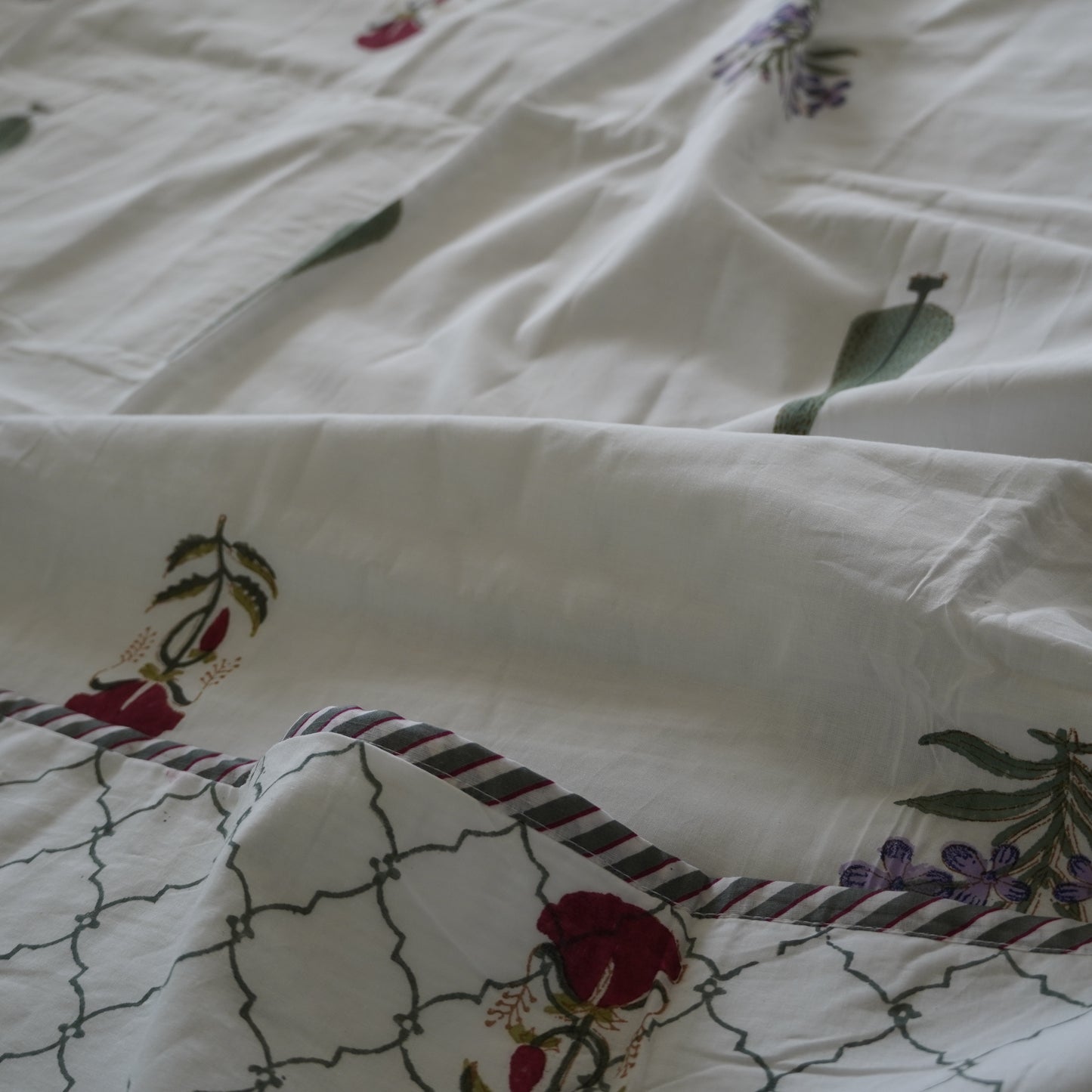 Kumudini Handblock Print Pure Mul Cotton Dohar