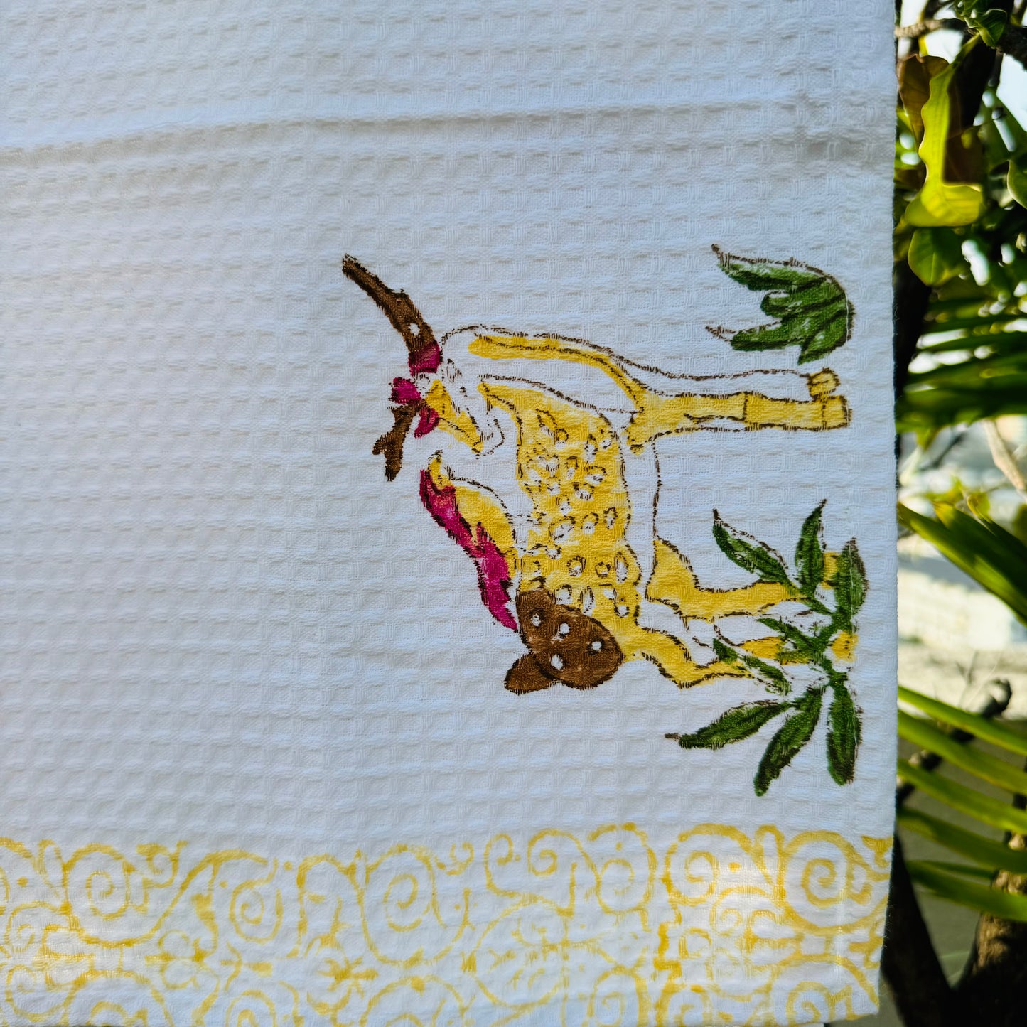 Handblock Waffle Towel