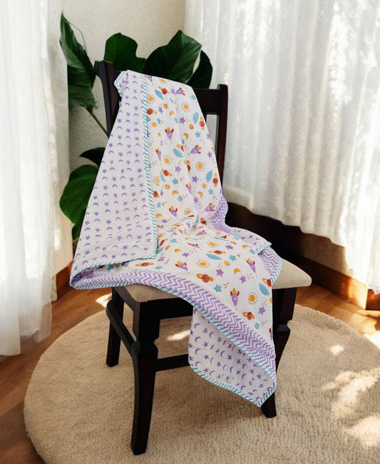 Antriksh Handblock Pure Mulmul Cotton Kids Dohar