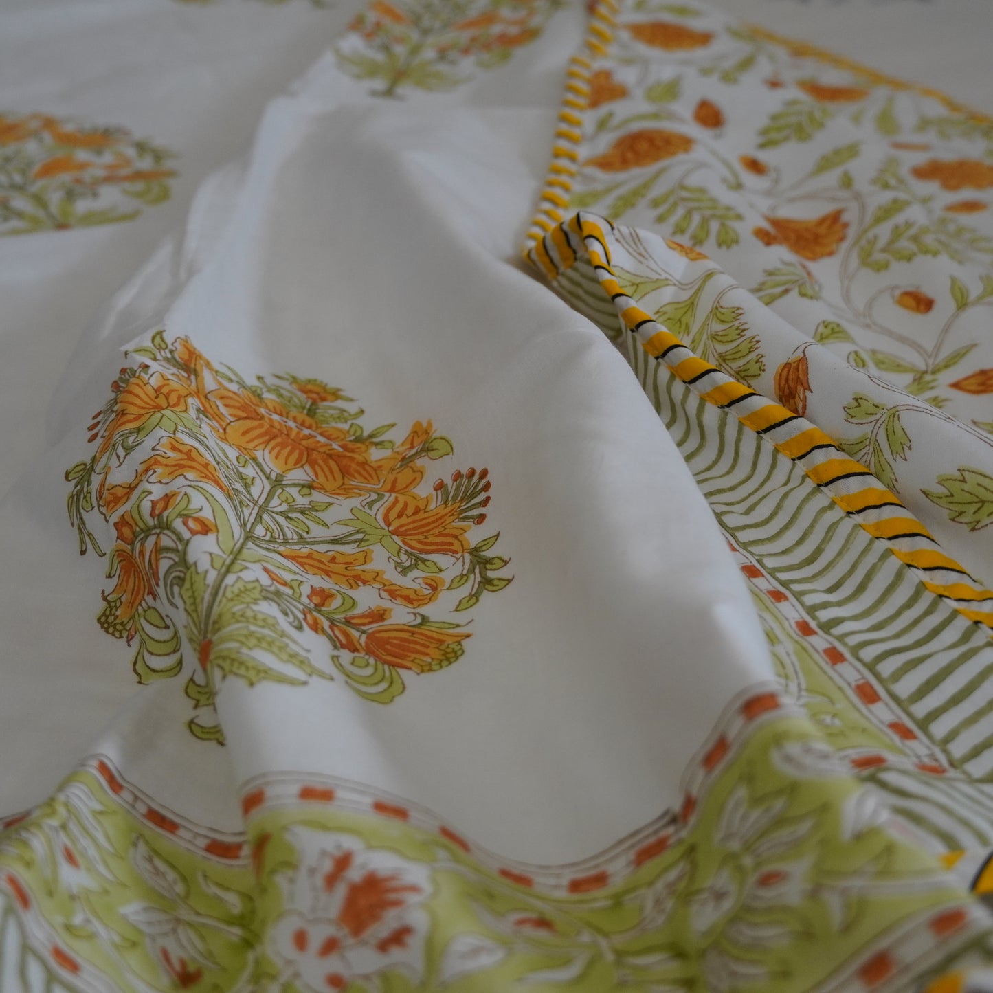 Kanak Handblock Print Pure Mul Cotton Dohar