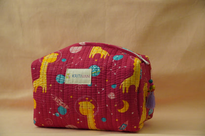 Quilted Travel/Makeup Pouch Set (Set of 3)