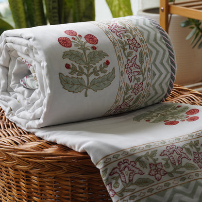 Vasanta Handblock Print Pure Mul Cotton Dohar