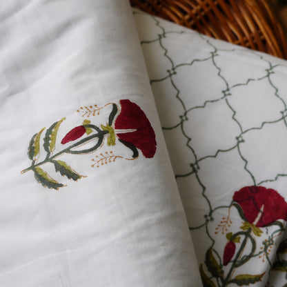 Kumudini Handblock Print Pure Mul Cotton Dohar
