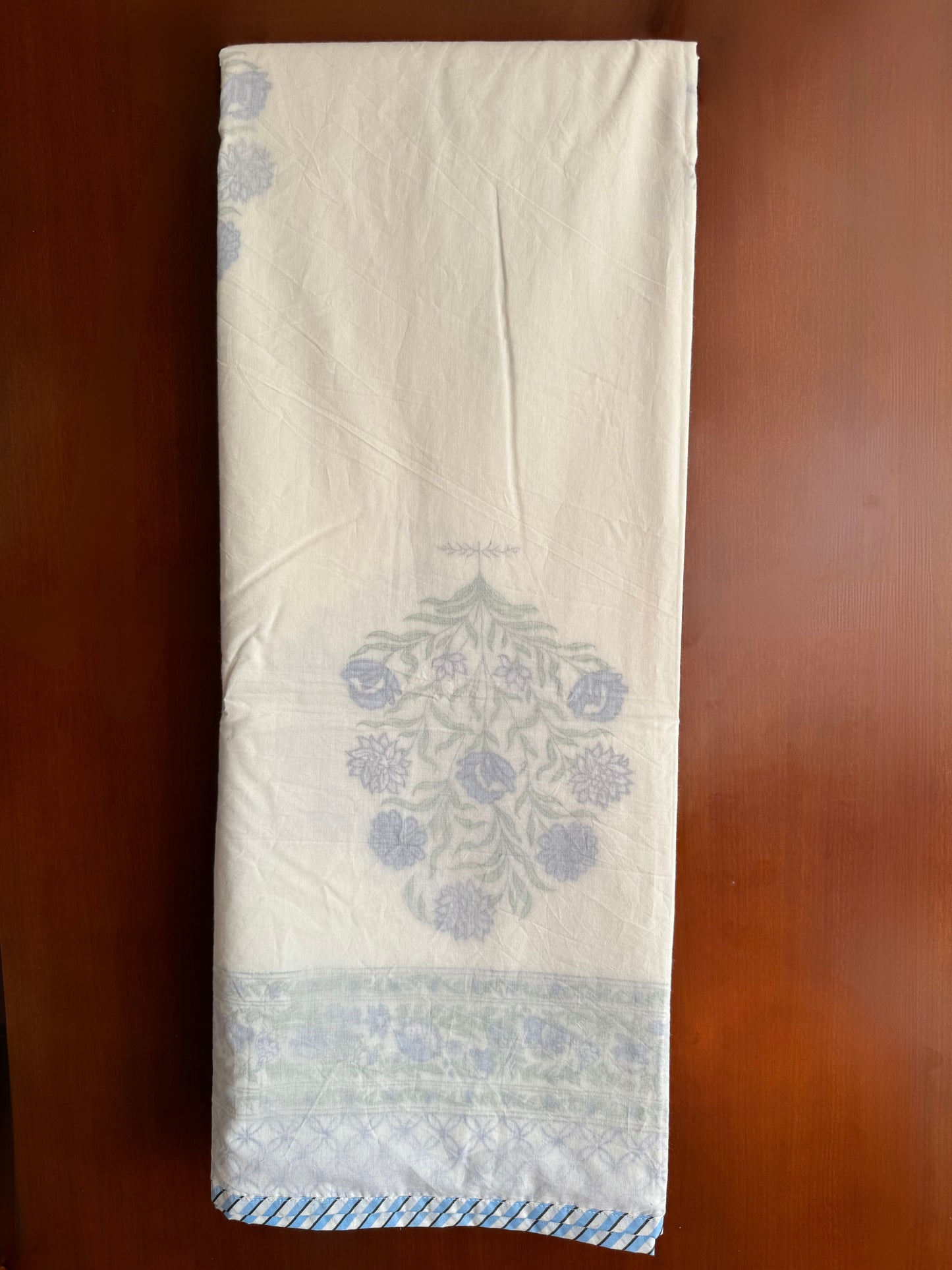 BloomBud Handblock Print Pure Mul Cotton Reversible 3D Dohar