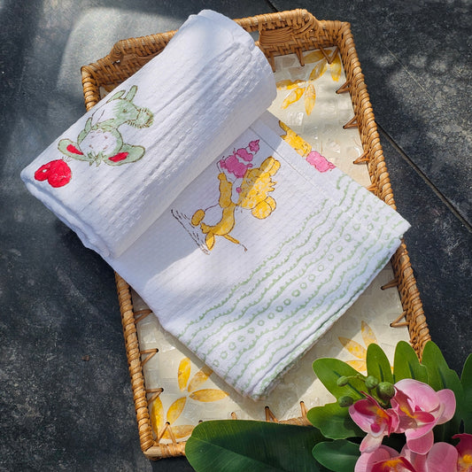 Handblock Waffle Towel