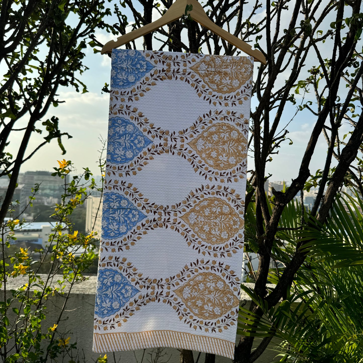 Handblock Waffle Towel