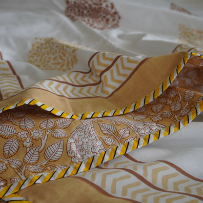 Hamsa Pushp Handblock Print Pure Mul Cotton Dohar